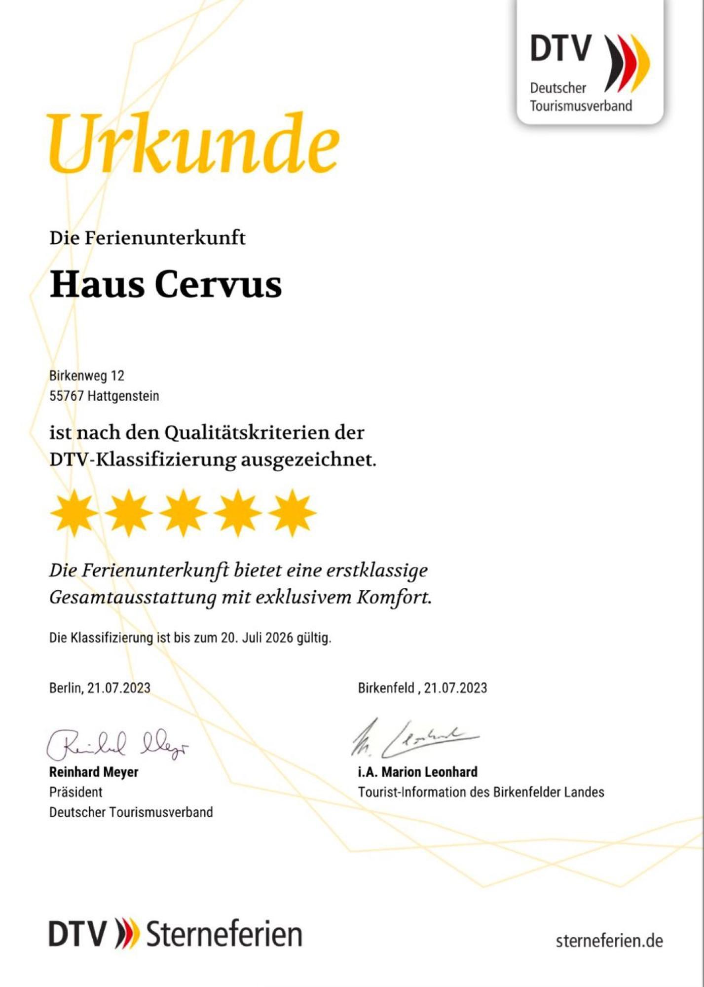Haus Cervus Villa Hattgenstein Luaran gambar